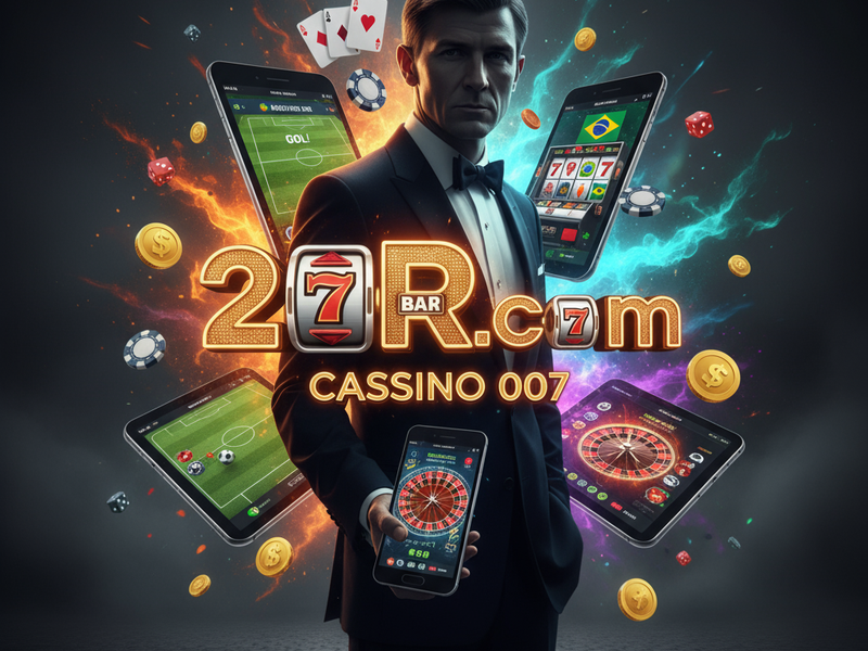 Pessoa usando um aplicativo de cassino em um celular com luzes de neon